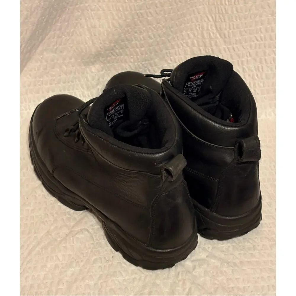 Red Wing Black Leather Safety Toe EH Waterproof Men’s Work Boots 6680 Size 12D